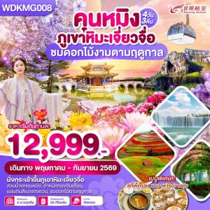 WDKMG008 คุนหมิง ภูเขาหิมะเจี่ยวจื่อ ชมดอกไม้งามตามฤดูกาล 4วัน3คืน บิน KY